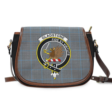 Gladstone Tartan Saddle Bag with Family Crest - Tartan Vibes Clothing