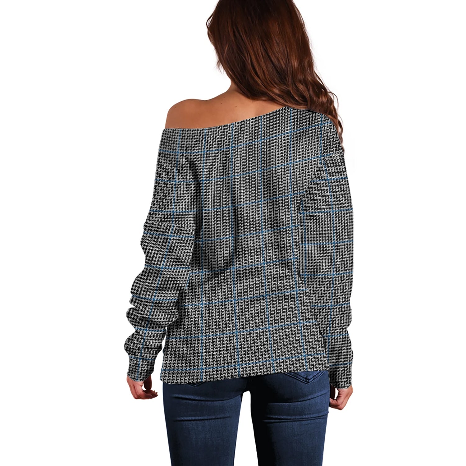 Gladstone Tartan Off Shoulder Women Sweater - Tartan Vibes Clothing