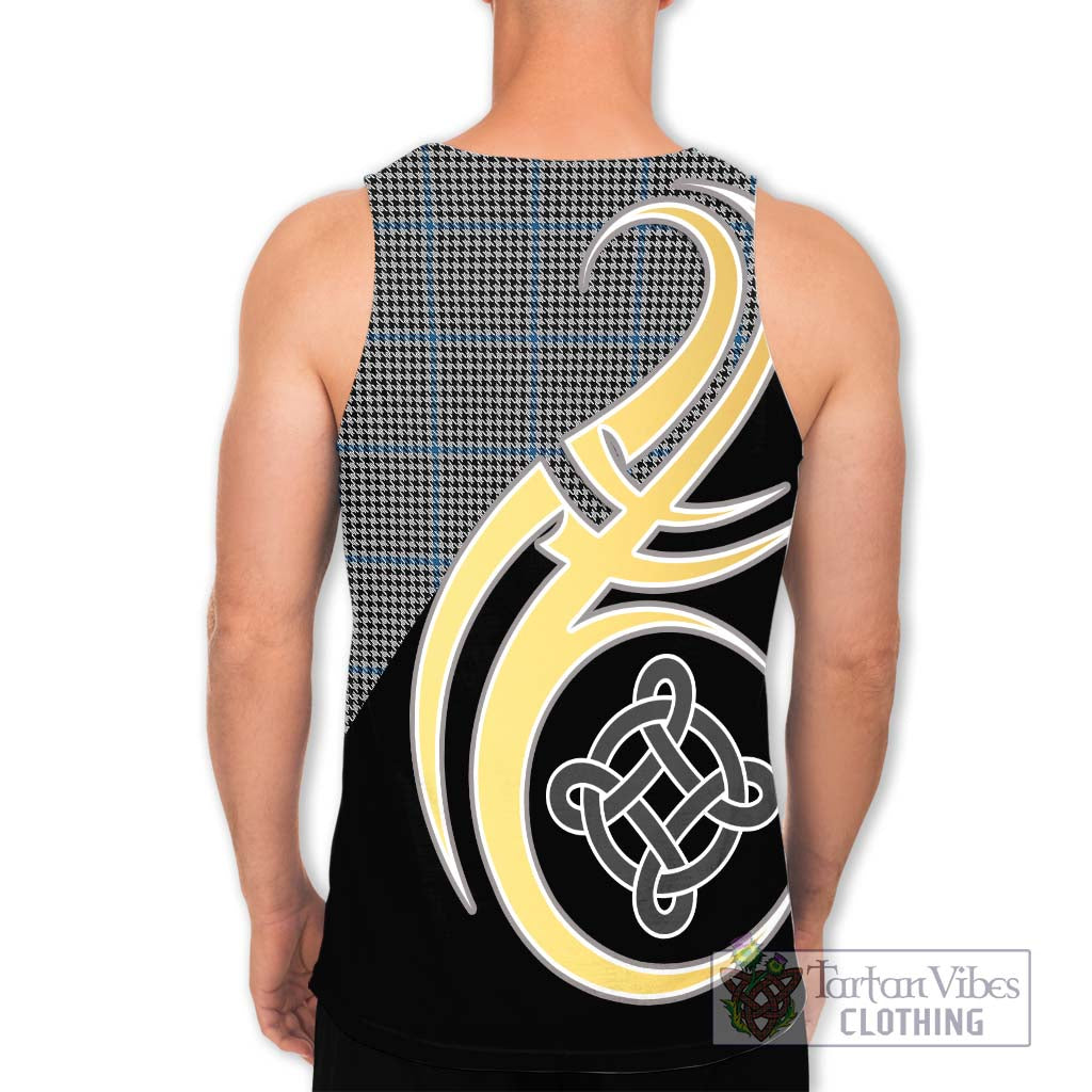 Gladstone Tartan Men's Tank Top with Family Crest and Celtic Symbol Style - Tartan Vibes Clothing