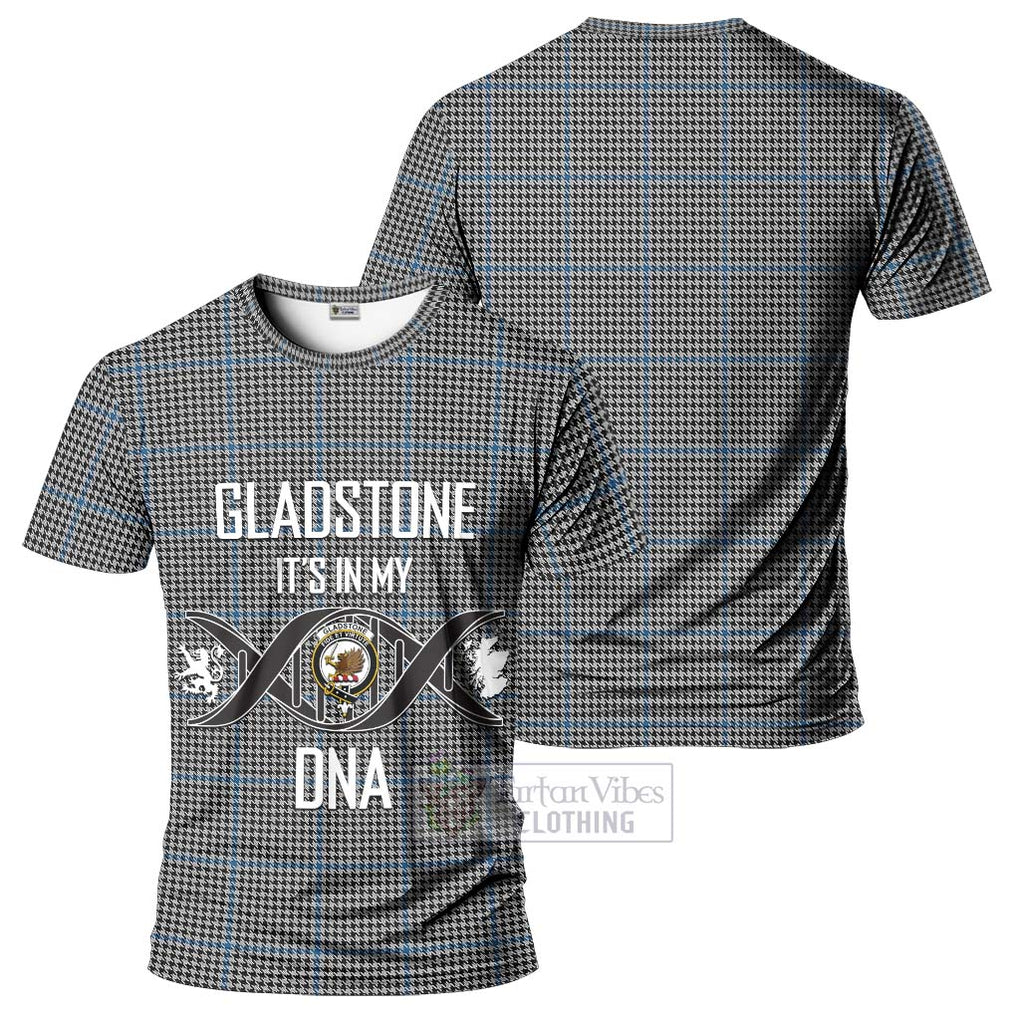 Gladstone Tartan T-Shirt with Family Crest DNA In Me Style - Tartan Vibes Clothing