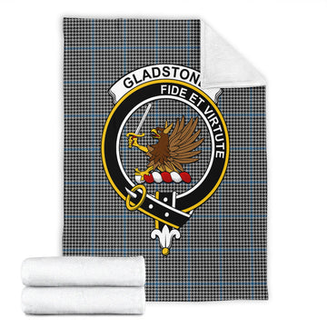 Gladstone Tartan Blanket with Family Crest - Tartan Vibes Clothing