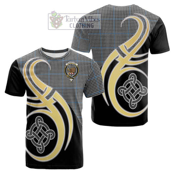Gladstone Tartan Cotton T-shirt with Family Crest and Celtic Symbol Style Kid's Shirt - Tartan Vibes Clothing