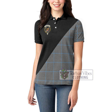Gladstone Tartan Women's Polo Shirt with Family Crest and Military Logo Style - Tartan Vibes Clothing