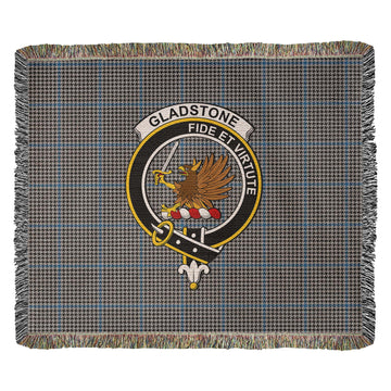 Gladstone Tartan Woven Blanket with Family Crest