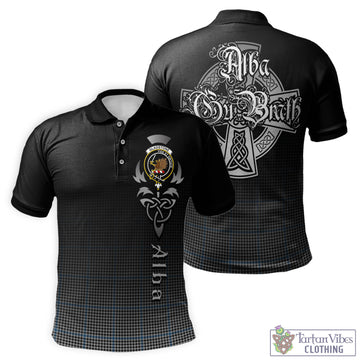 Gladstone Tartan Polo Shirt Featuring Alba Gu Brath Family Crest Celtic Inspired