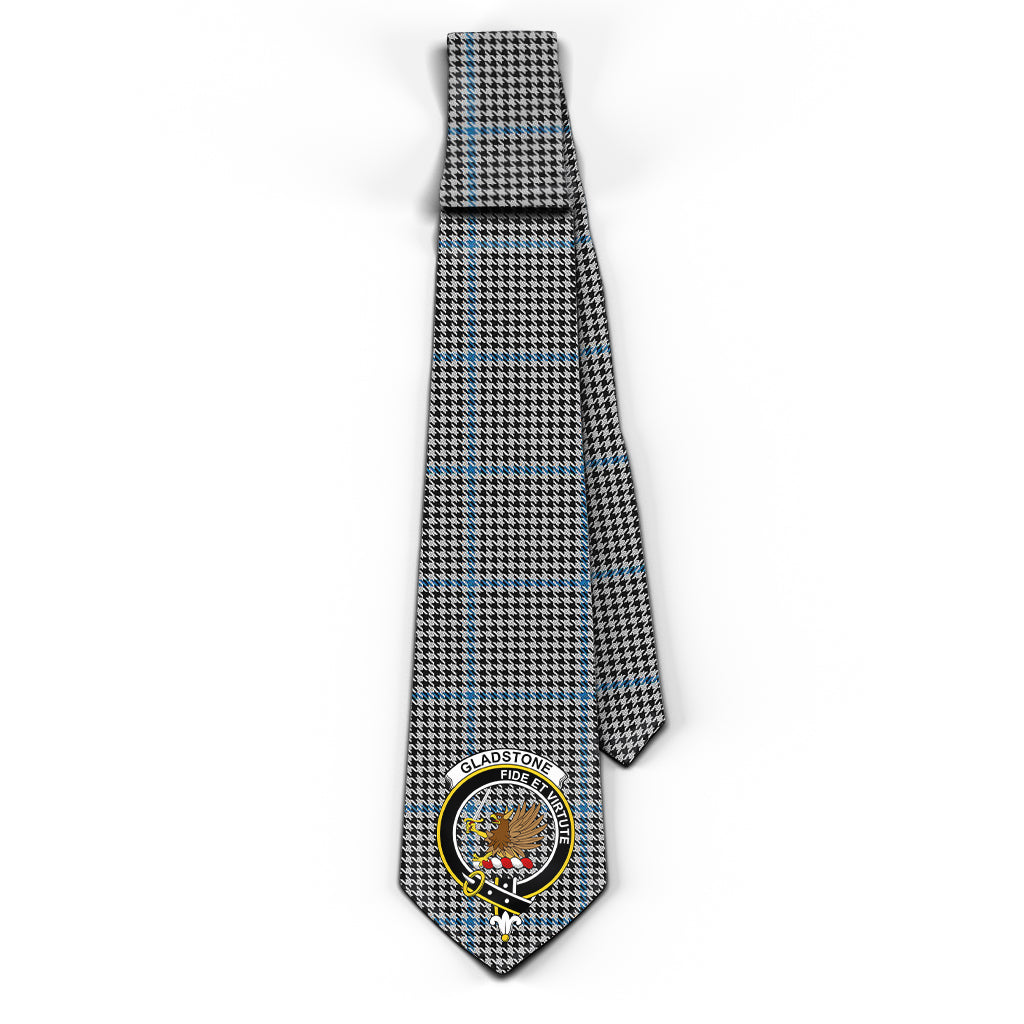 Gladstone Tartan Classic Necktie with Family Crest - Tartan Vibes Clothing