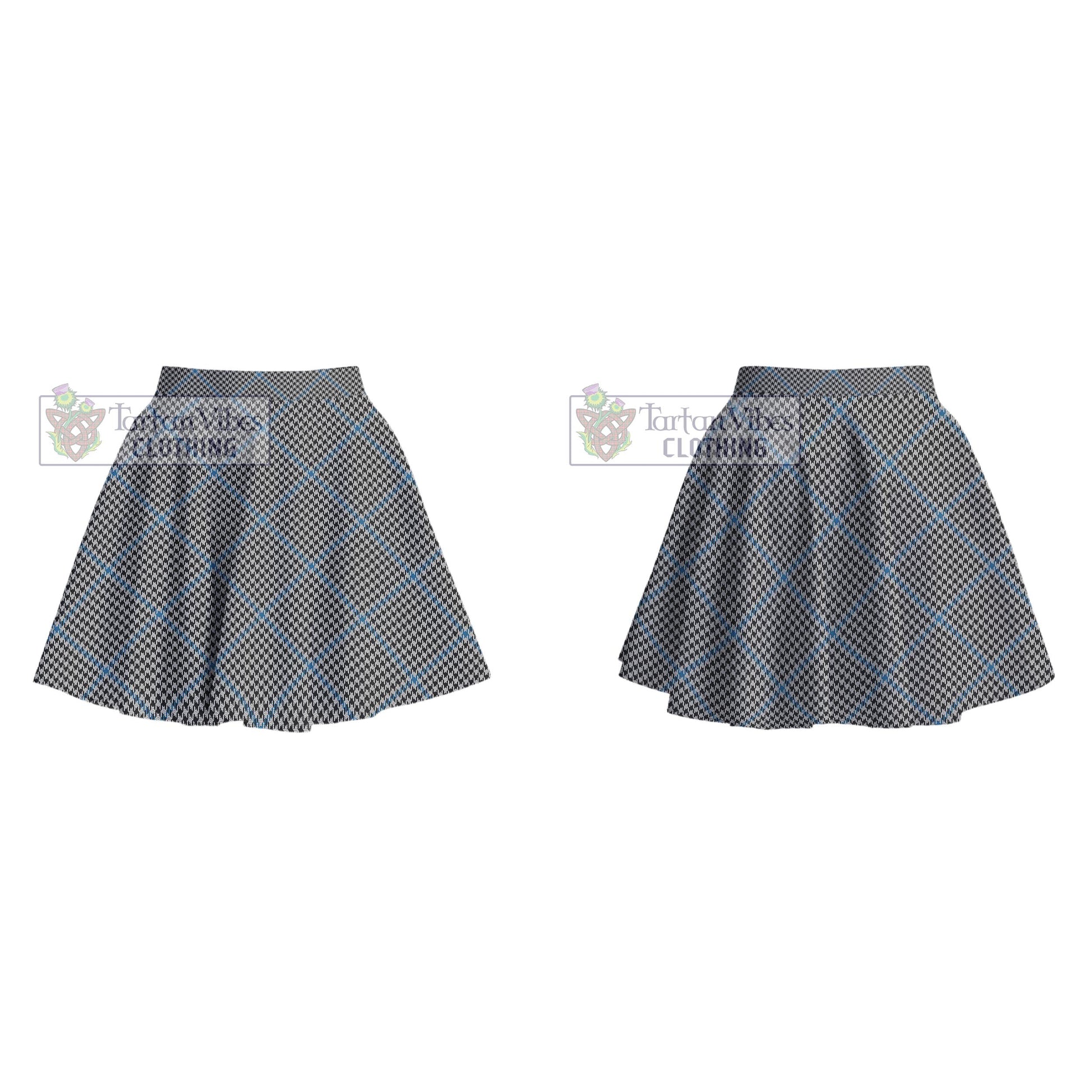 Gladstone Tartan Women's Plated Mini Skirt Cross Style - Tartan Vibes Clothing