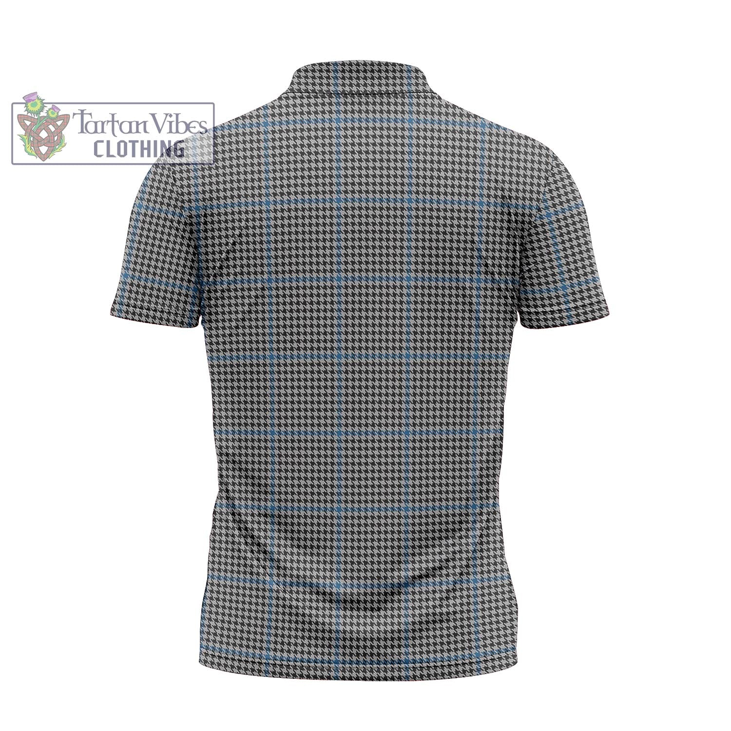 Gladstone Tartan Zipper Polo Shirt with Family Crest - Tartan Vibes Clothing