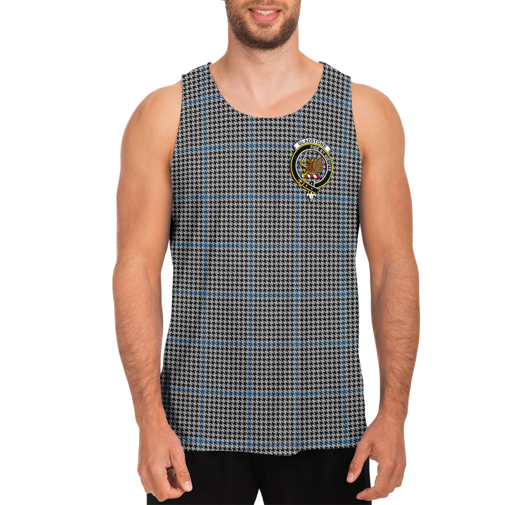 Gladstone Tartan Mens Tank Top with Family Crest - Tartan Vibes Clothing