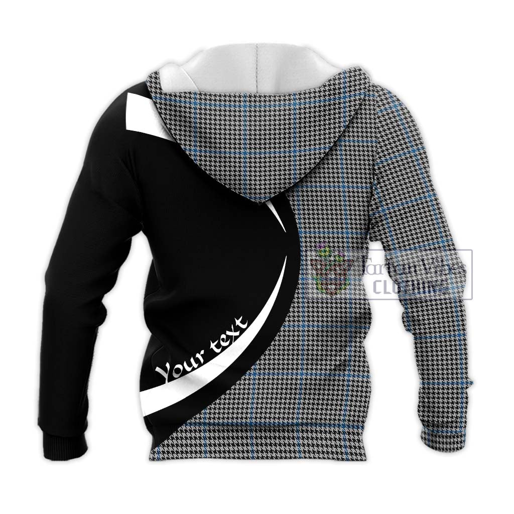 Gladstone Tartan Knitted Hoodie with Family Crest Circle Style - Tartan Vibes Clothing