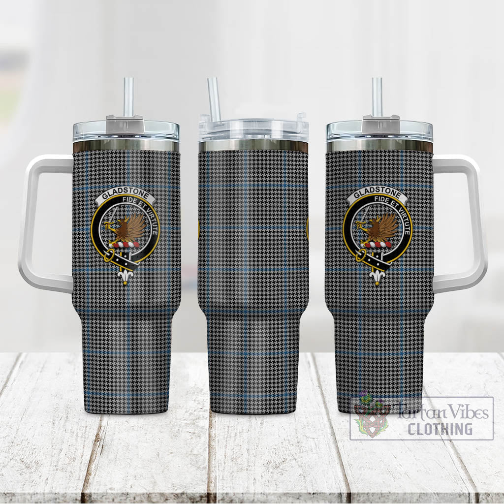 Gladstone Tartan Tumbler with Handle with Family Crest - Tartan Vibes Clothing