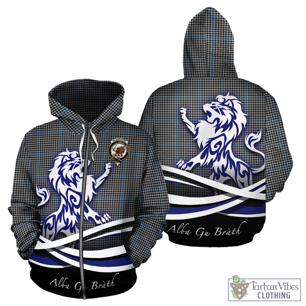 Gladstone Tartan Hoodie with Alba Gu Brath Regal Lion Emblem - Tartan Vibes Clothing