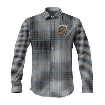 Gladstone Tartan Long Sleeve Button Up Shirt with Family Crest Men's Shirt - Tartan Vibes Clothing