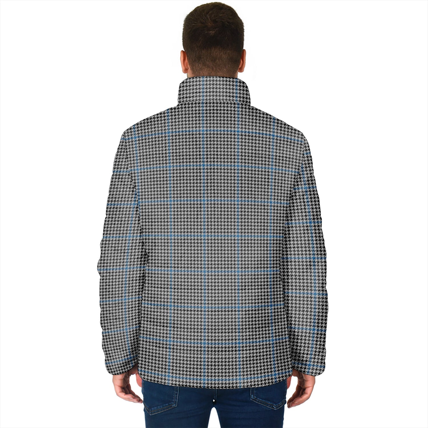 Gladstone Tartan Padded Jacket with Family Crest - Tartan Vibes Clothing