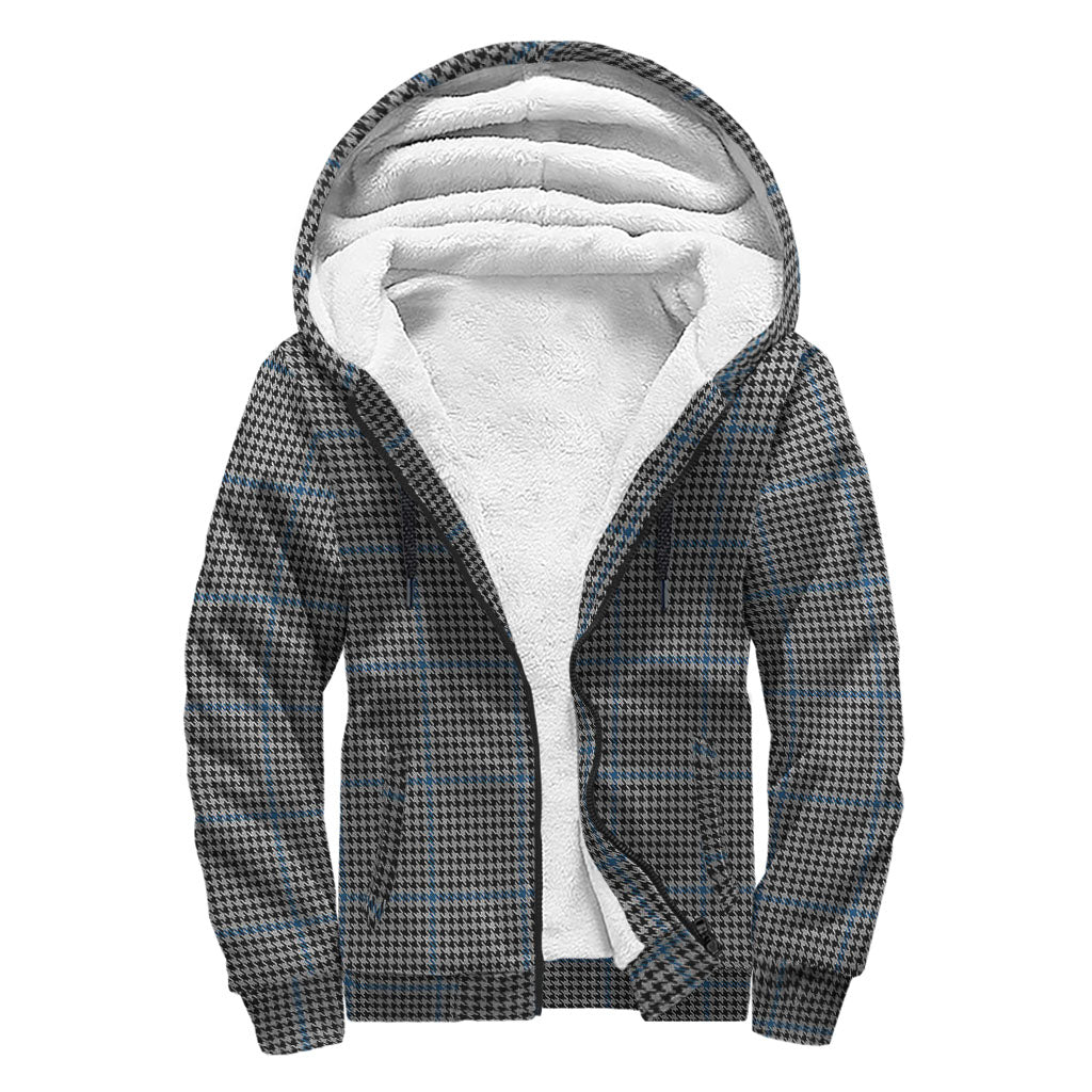 Gladstone Tartan Sherpa Hoodie with Family Crest - Tartan Vibes Clothing