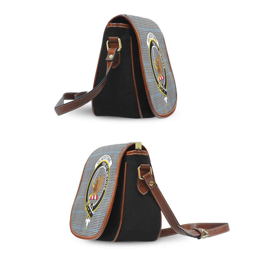 Gladstone Tartan Saddle Bag with Family Crest - Tartan Vibes Clothing