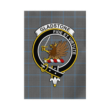 Gladstone Tartan Garden Flag with Family Crest - Tartan Vibes Clothing