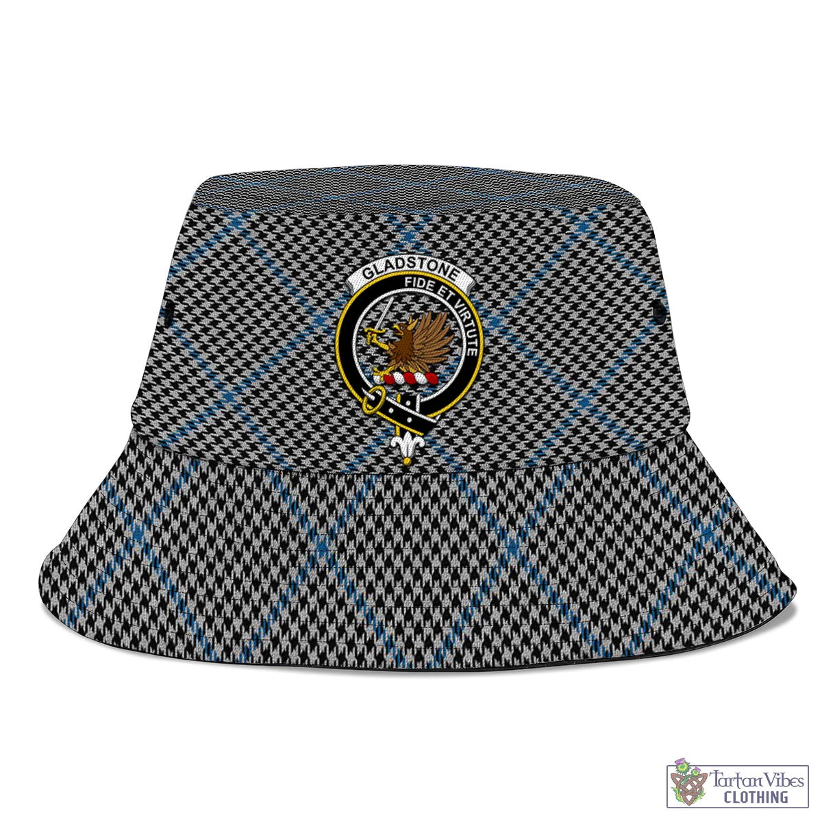 Gladstone Tartan Bucket Hat with Family Crest - Tartan Vibes Clothing
