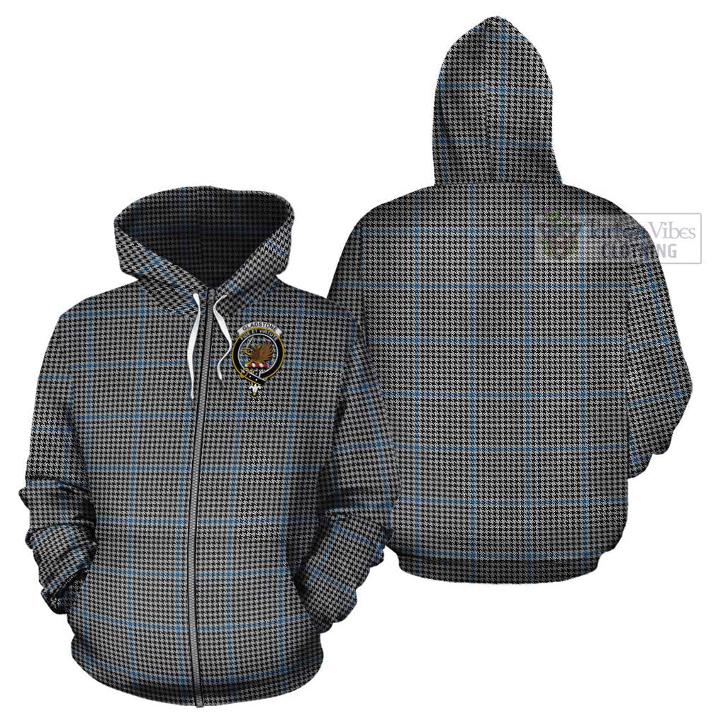 Gladstone Tartan Cotton Hoodie with Family Crest - Tartan Vibes Clothing