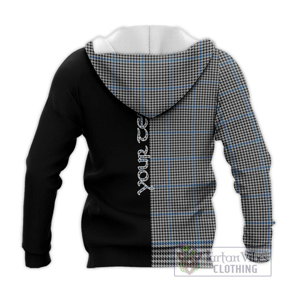 Gladstone Tartan Knitted Hoodie with Family Crest and Half Of Me Style - Tartanvibesclothing Shop