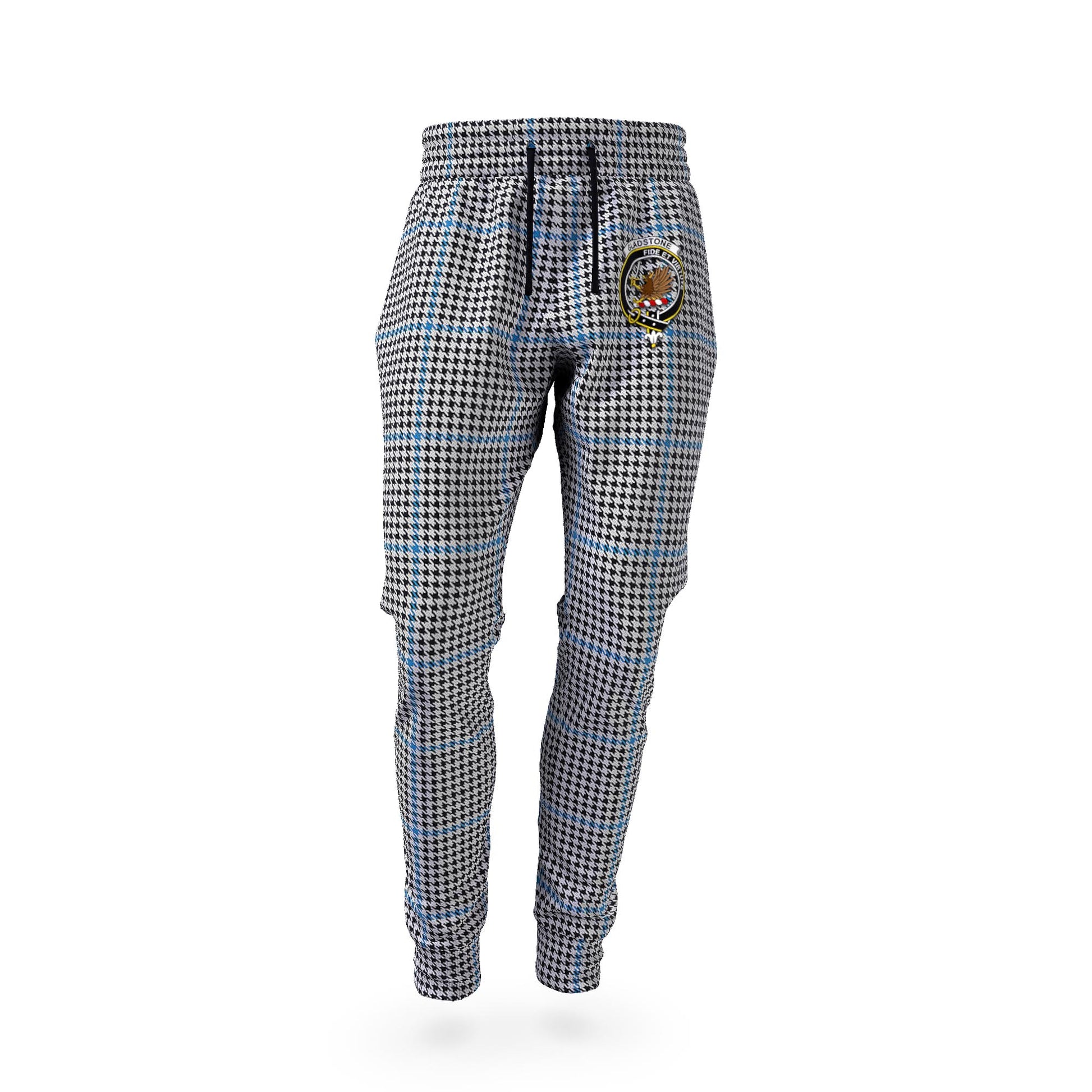 Gladstone Tartan Joggers Pants with Family Crest - Tartan Vibes Clothing