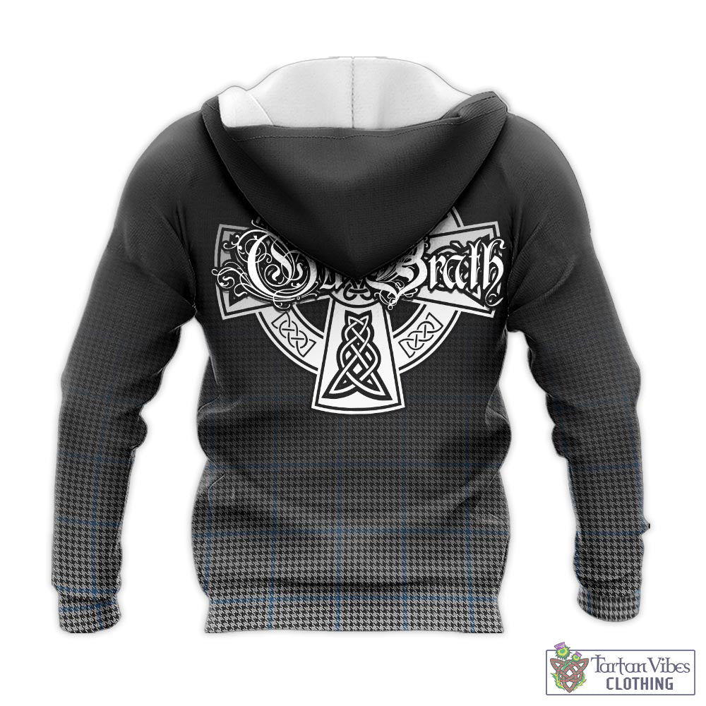 Gladstone Tartan Knitted Hoodie Featuring Alba Gu Brath Family Crest Celtic Inspired - Tartan Vibes Clothing