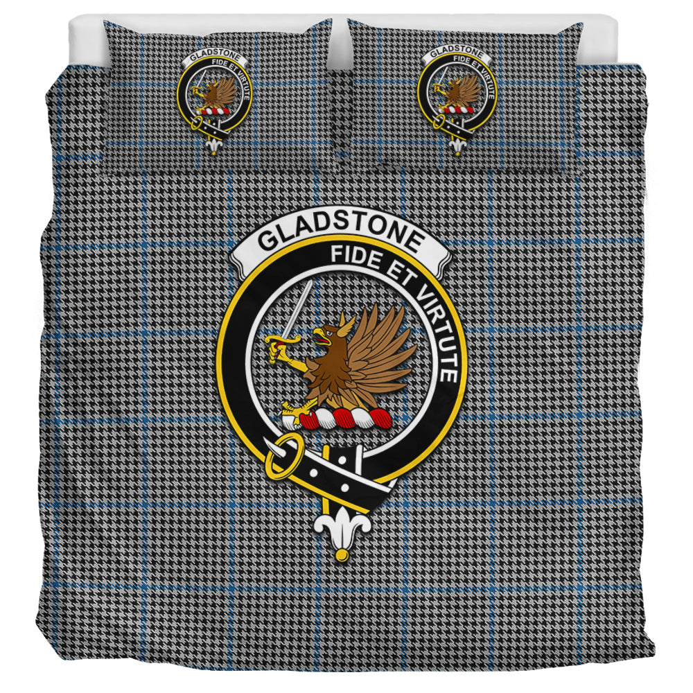 Gladstone Tartan Bedding Set with Family Crest UK Bedding Set UK Super King 104*94 inch - Tartan Vibes Clothing