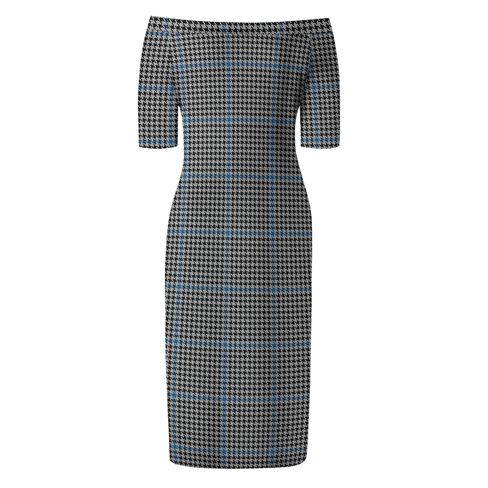 Gladstone Tartan Off Shoulder Lady Dress - Tartan Vibes Clothing