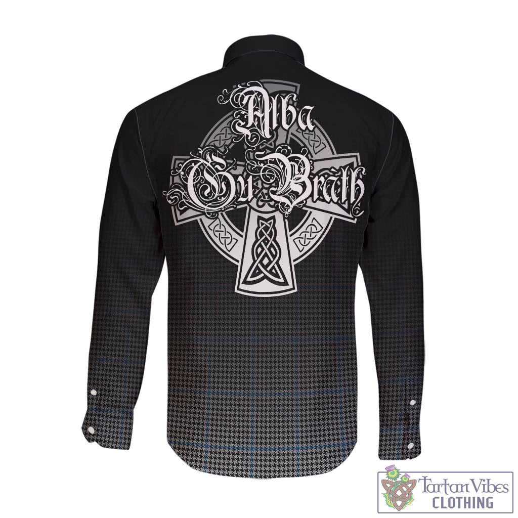 Gladstone Tartan Long Sleeve Button Up Featuring Alba Gu Brath Family Crest Celtic Inspired - Tartan Vibes Clothing