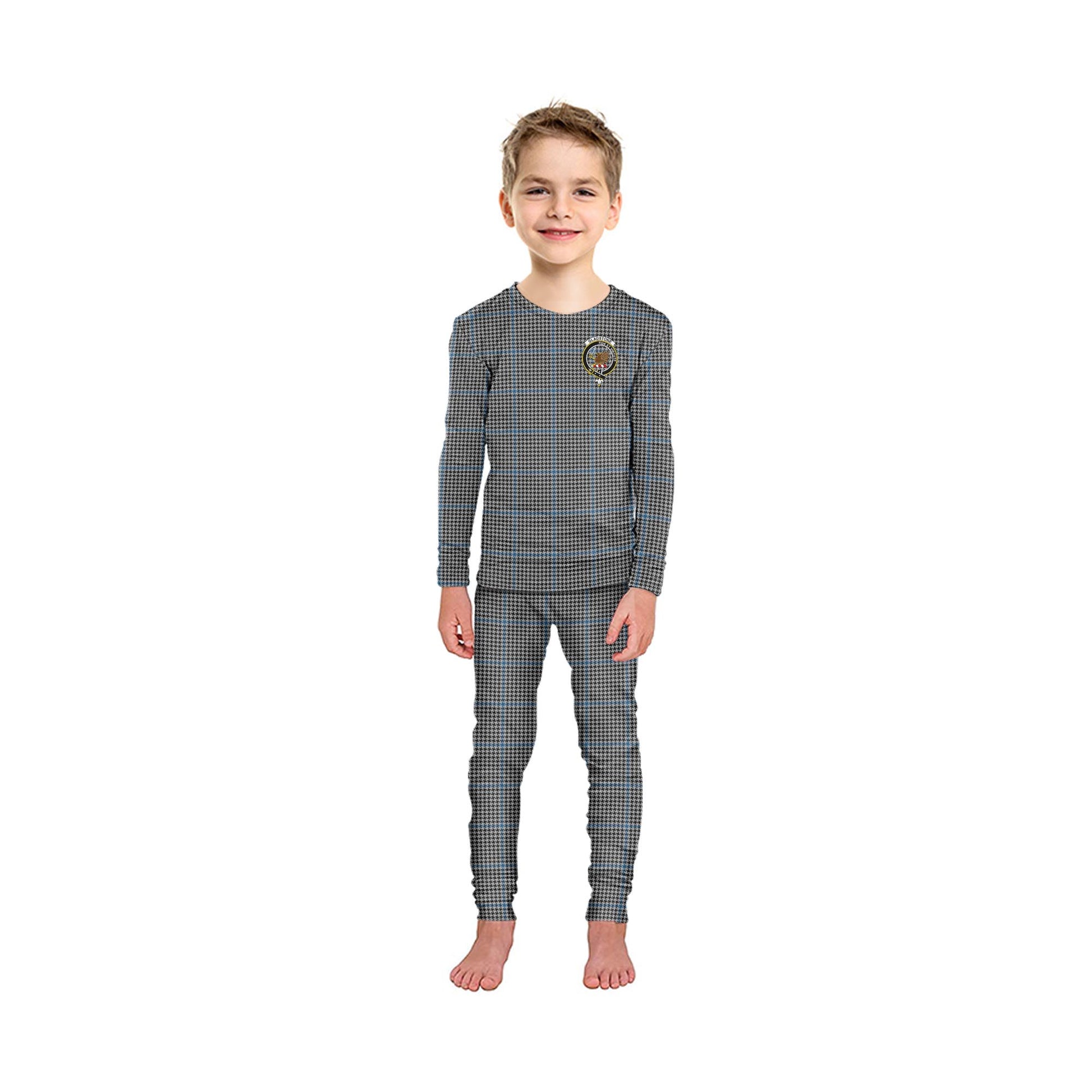 Gladstone Tartan Pajamas Family Set with Family Crest - Tartan Vibes Clothing