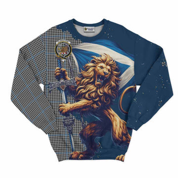 Gladstone (Gladstanes) Tartan Family Crest Sweatshirt with Scottish Majestic Lion Unisex - Tartan Vibes Clothing