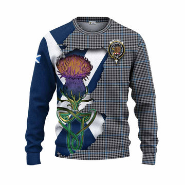 Gladstone (Gladstanes) Tartan Family Crest Knitted Sweater Scottish Thistle Celtic Inspired Unisex - Tartan Vibes Clothing
