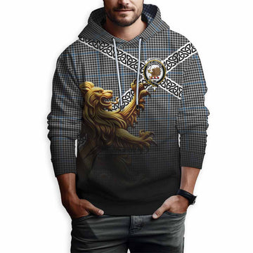 Gladstone (Gladstanes) Crest Tartan Hoodie with Golden Lion Emblem Celtic Style Pullover Hoodie - Tartan Vibes Clothing