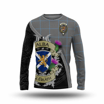 Gladstone (Gladstanes) Tartan Family Crest Long Sleeve T-Shirt Lion Rampant Royal Thistle Shield Celtic Inspired Unisex - Tartan Vibes Clothing
