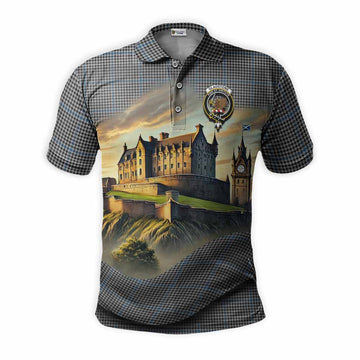 Tartan Vibes Clothing Gladstone (Gladstanes) Tartan Family Crest Polo Shirt with Scottish Ancient Castle Stype