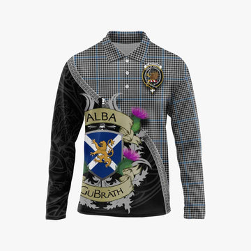 Gladstone (Gladstanes) Tartan Family Crest Long Sleeve Polo Shirt Lion Rampant Royal Thistle Shield Celtic Inspired Unisex - Tartan Vibes Clothing
