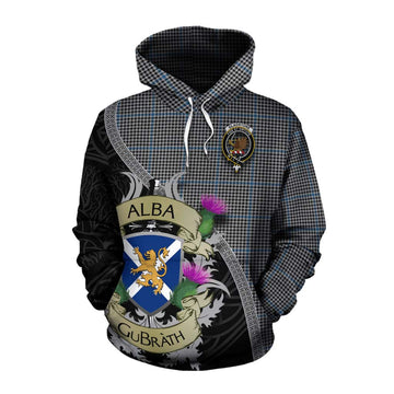Gladstone (Gladstanes) Tartan Family Crest Cotton Hoodie Lion Rampant Royal Thistle Shield Celtic Inspired Pullover Hoodie XS - Tartan Vibes Clothing