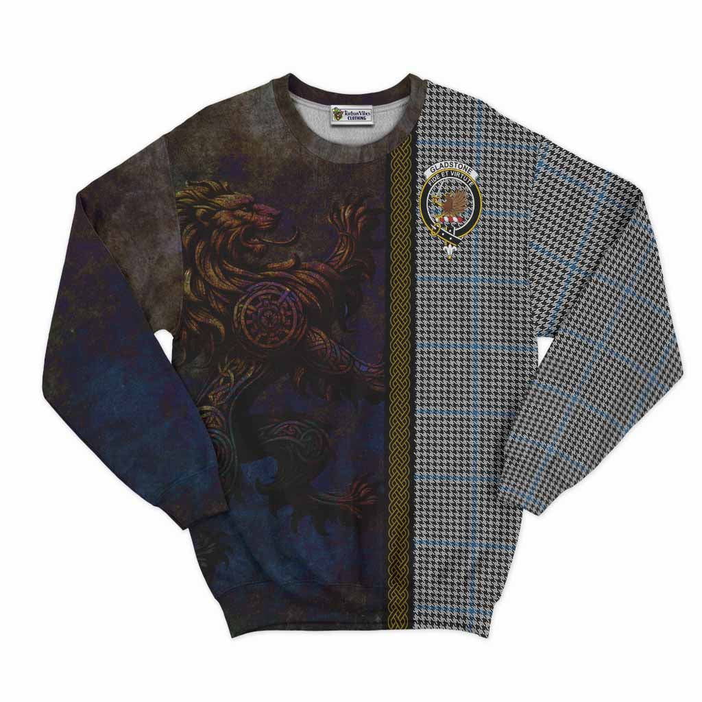 Gladstone (Gladstanes) Tartan Family Crest Sweatshirt Alba Gu Brath Be Brave Lion Ancient Style Unisex - Tartan Vibes Clothing