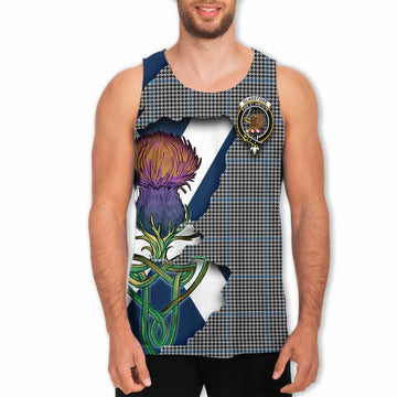 Gladstone (Gladstanes) Tartan Family Crest Men's Tank Top Scottish Thistle Celtic Inspired Men - Tartan Vibes Clothing