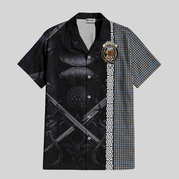 Gladstone (Gladstanes) Tartan Hawaiian Shirt with Family Crest Cross Sword Thistle Celtic Vibes Kid - Tartan Vibes Clothing
