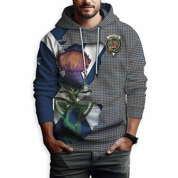 Gladstone (Gladstanes) Tartan Family Crest Hoodie Scottish Thistle Celtic Inspired Pullover Hoodie - Tartan Vibes Clothing