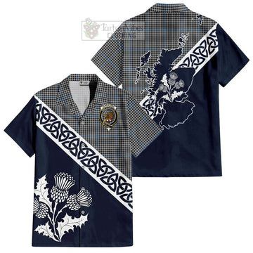 Gladstone (Gladstanes) Tartan Hawaiian Shirt Featuring Thistle and Scotland Map Kid - Tartan Vibes Clothing