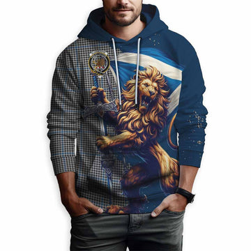 Gladstone (Gladstanes) Tartan Family Crest Hoodie with Scottish Majestic Lion Zip Hoodie - Tartan Vibes Clothing