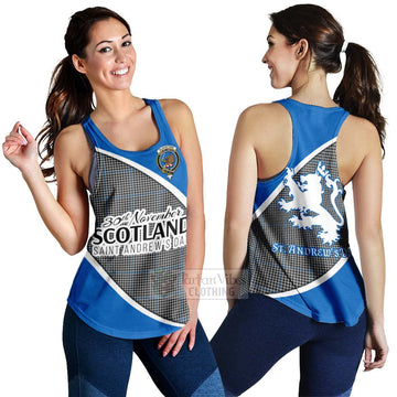 Gladstone (Gladstanes) Family Crest Tartan Women's Racerback Tanks Celebrate Saint Andrew's Day in Style 4XL - Tartan Vibes Clothing