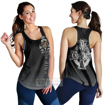 Gladstone (Gladstanes) Tartan Women's Racerback Tanks Featuring Alba Gu Brath Family Crest Celtic Inspired 4XL - Tartan Vibes Clothing