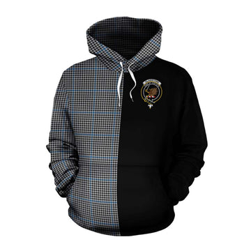 Gladstone (Gladstanes) Tartan Cotton Hoodie with Family Crest and Half Of Me Style Pullover Hoodie XS - Tartan Vibes Clothing