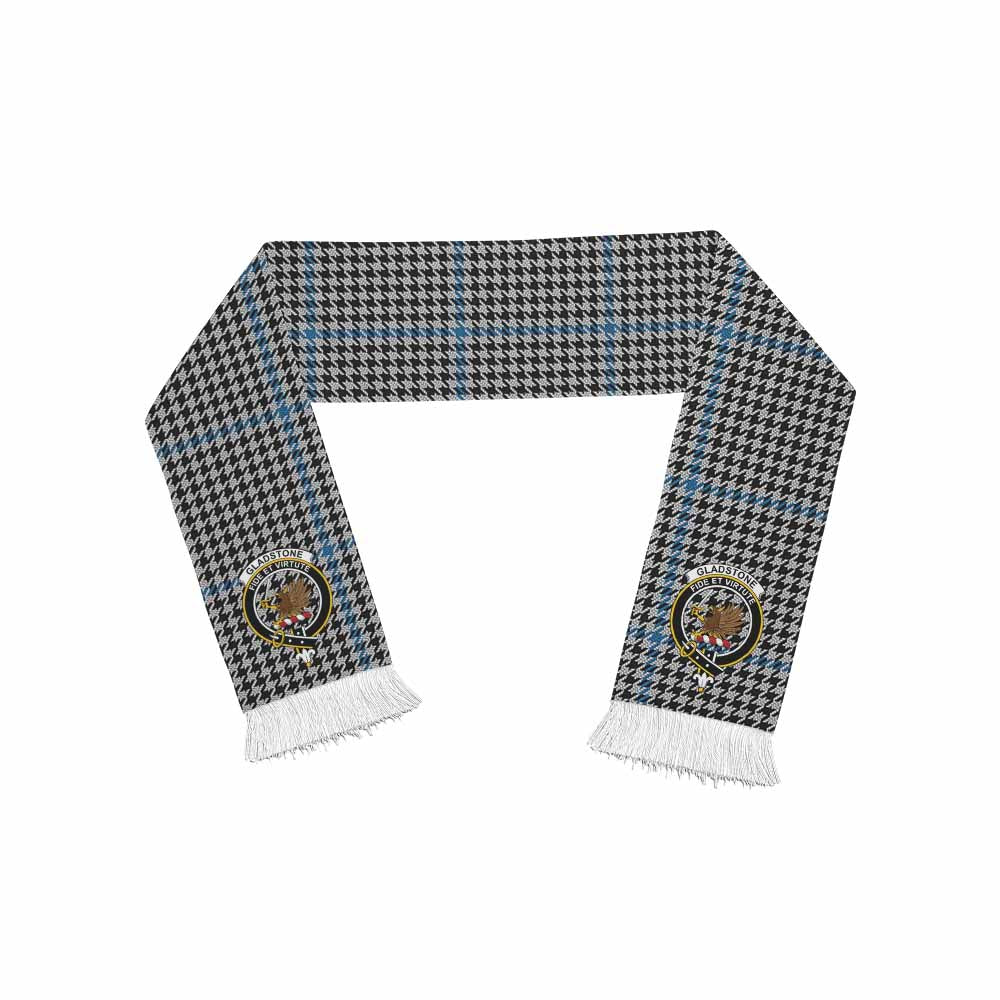 Gladstone (Gladstanes) Tartan Ruffneck Scarf with Family Crest One Size 67.7*6.7 inches - Tartan Vibes Clothing