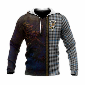 Gladstone (Gladstanes) Tartan Family Crest Knitted Hoodie Alba Gu Brath Be Brave Lion Ancient Style Unisex Knitted Pullover Hoodie - Tartan Vibes Clothing