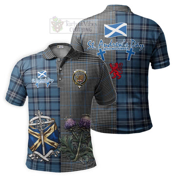 Gladstone (Gladstanes) Tartan Polo Shirt Happy St. Andrew's Day Half Tartan Style Kid - Tartan Vibes Clothing