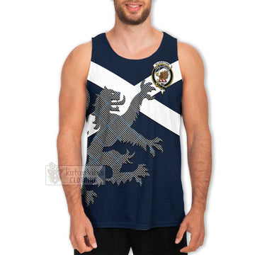 Gladstone (Gladstanes) Tartan Lion Rampant Men's Tank Top Proudly Display Your Heritage with Alba Gu Brath and Clan Name Men - Tartan Vibes Clothing